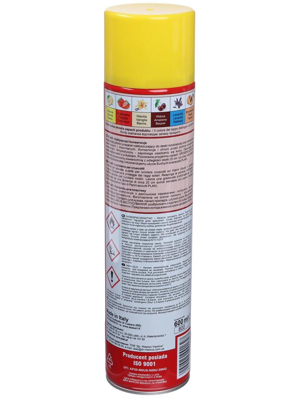 Полироль пластика Plak Лимон, аэрозоль, 600 мл