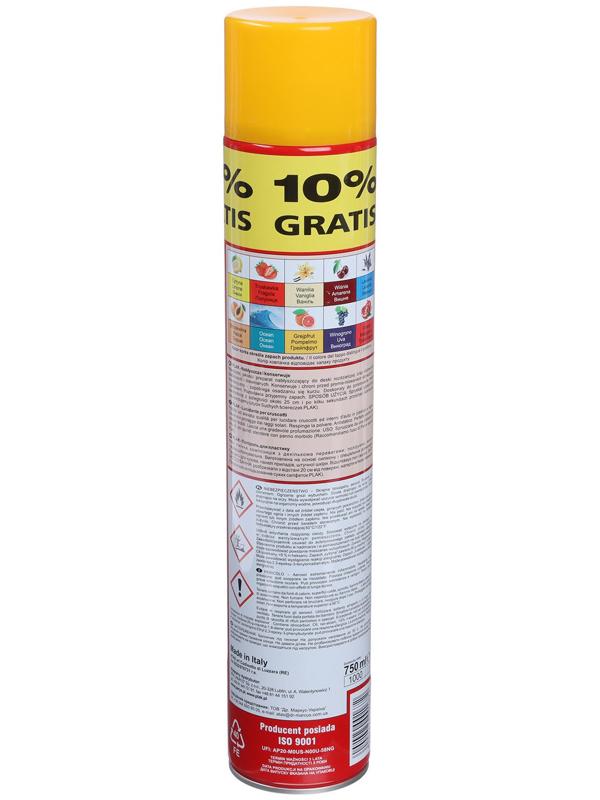 Полироль пластика Plak Грейпфрут, аэрозоль, 750 мл