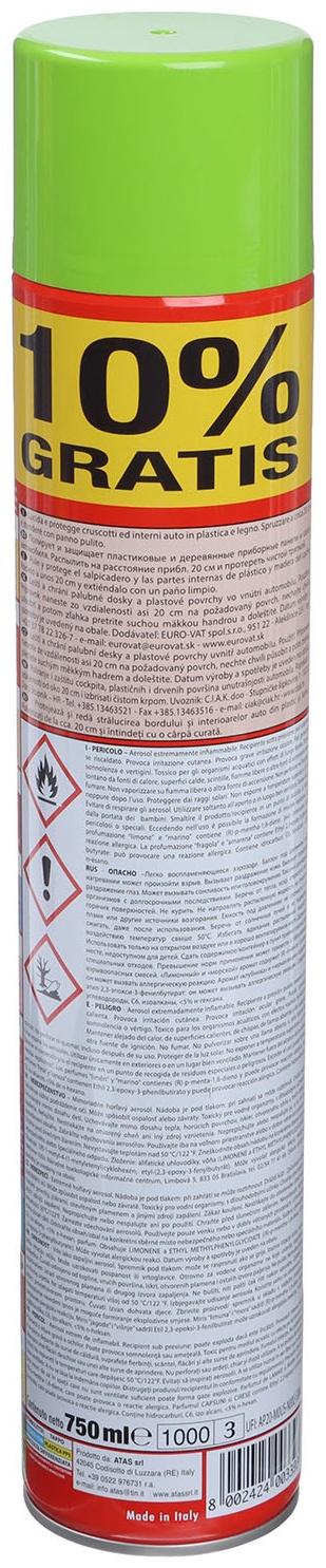 Полироль пластика Plak Зеленые холмы, аэрозоль, 750 мл