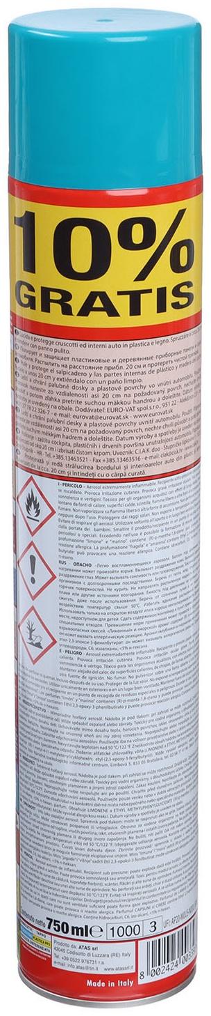 Полироль пластика Plak Морской, аэрозоль, 750 мл