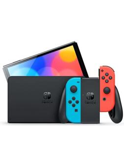 Игровая приставка Nintendo Switch, 64 Гб, OLED, 2 контроллера Joy-Con, красно-синяя