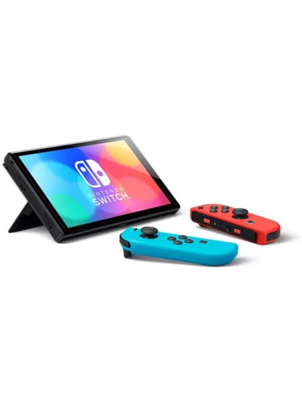 Игровая приставка Nintendo Switch, 64 Гб, OLED, 2 контроллера Joy-Con, красно-синяя