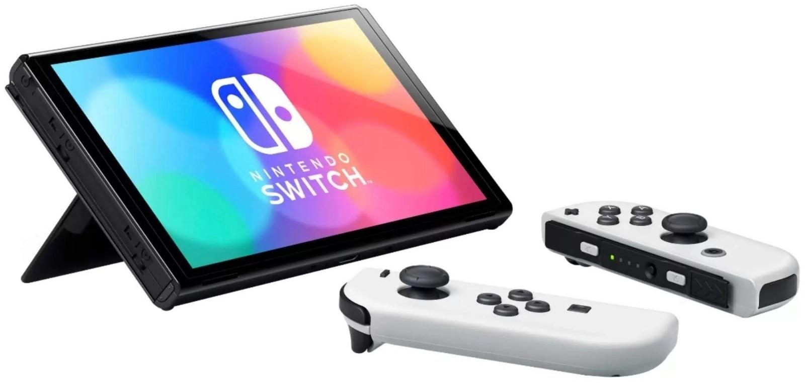 Игровая приставка Nintendo Switch, 64 Гб, OLED, 2 контроллера Joy-Con, белая