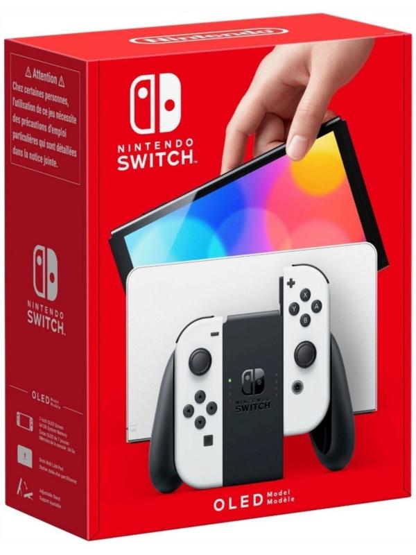 Игровая приставка Nintendo Switch, 64 Гб, OLED, 2 контроллера Joy-Con, белая