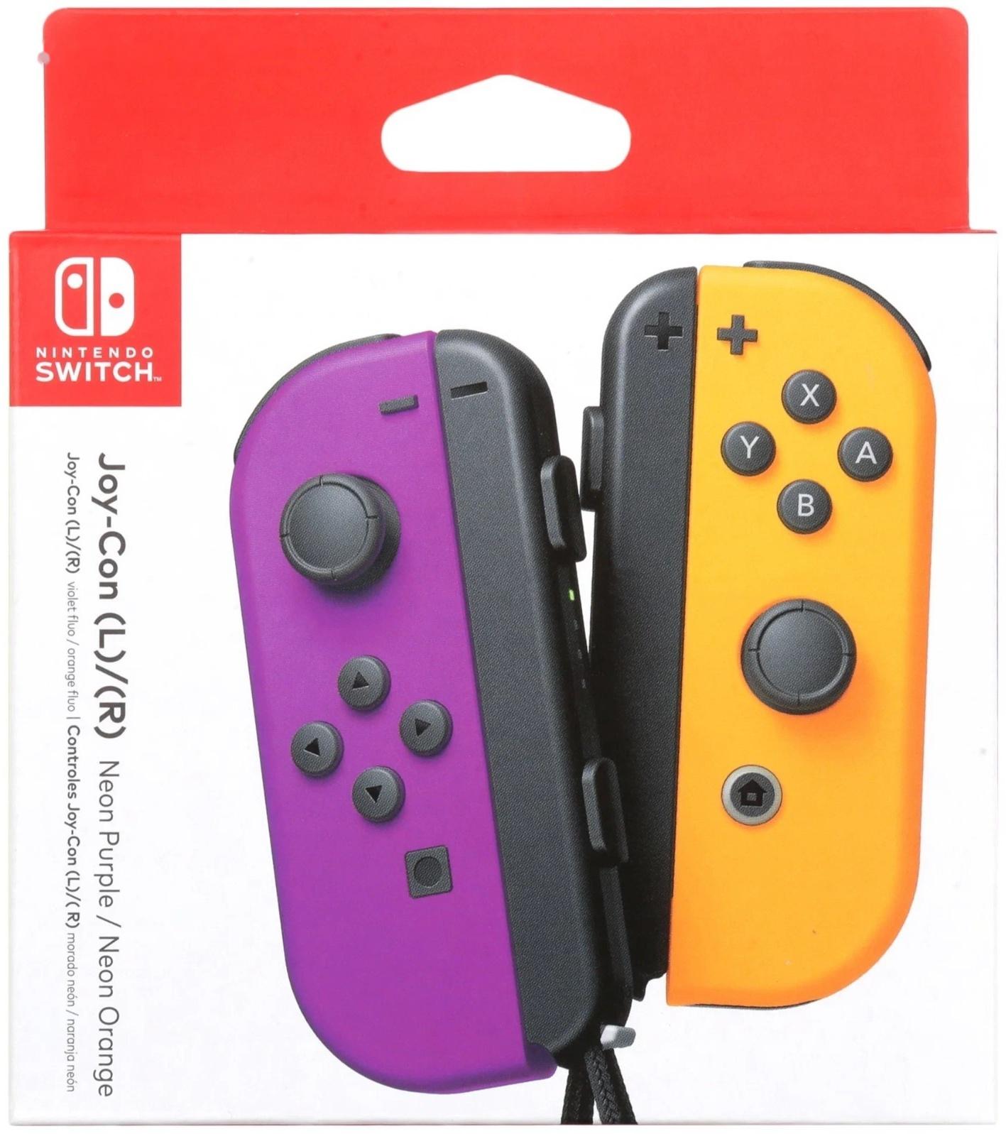 Набор контроллеров Nintendo Joy-Con, беспр,вибр, для Nintendo Switch, фиолетовый, оранжевый