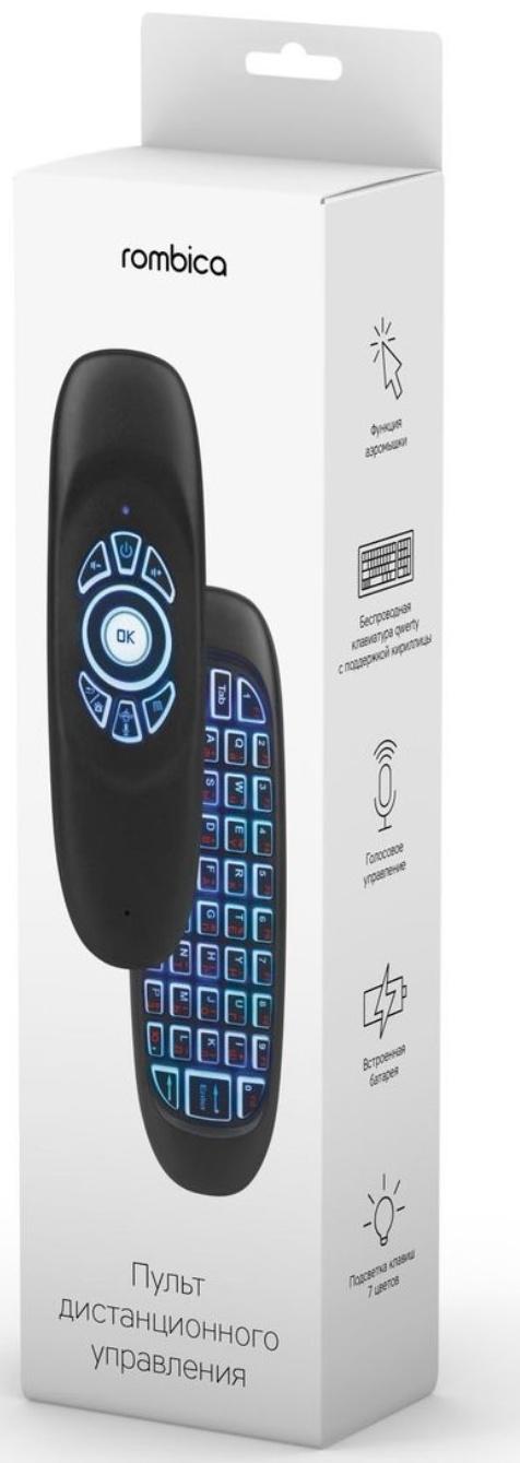 Пульт ДУ Air R10 (WRC-R01), для медиаплееров, ТВ, ПК, универсальный, USB, черный