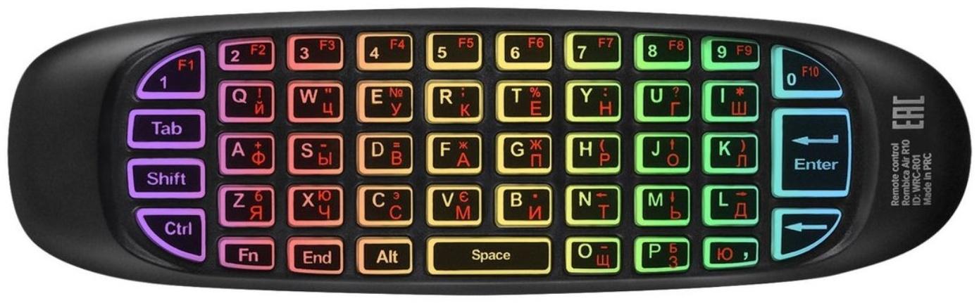 Пульт ДУ Air R10 (WRC-R01), для медиаплееров, ТВ, ПК, универсальный, USB, черный