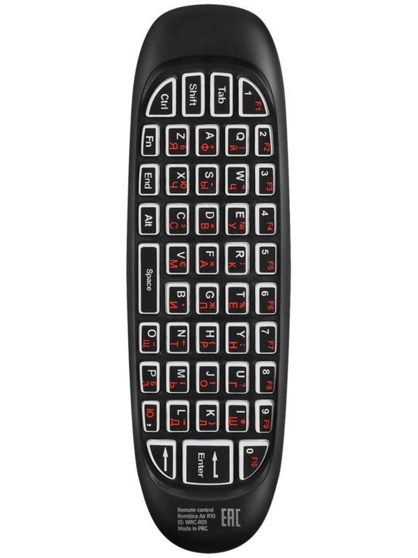 Пульт ДУ Air R10 (WRC-R01), для медиаплееров, ТВ, ПК, универсальный, USB, черный