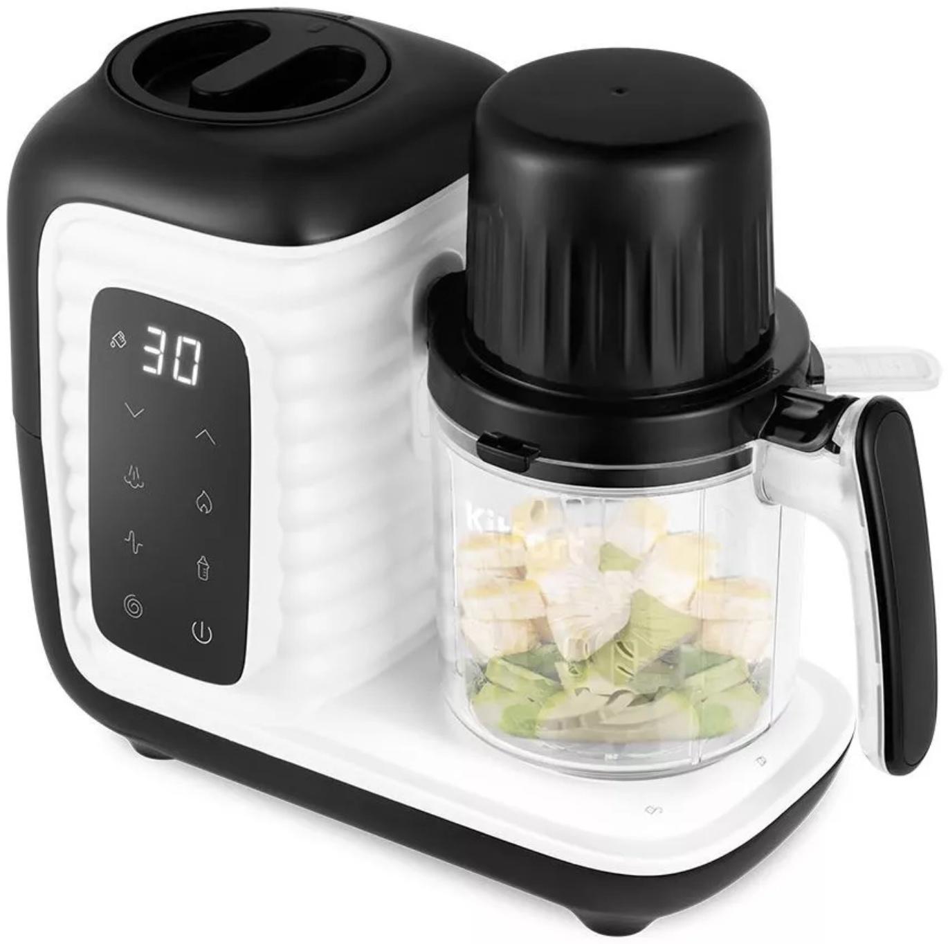 Блендер-пароварка Kitfort KT-2323, стационарный, 430 Вт, 0.45/0.3/0.2 л, чёрно-белый