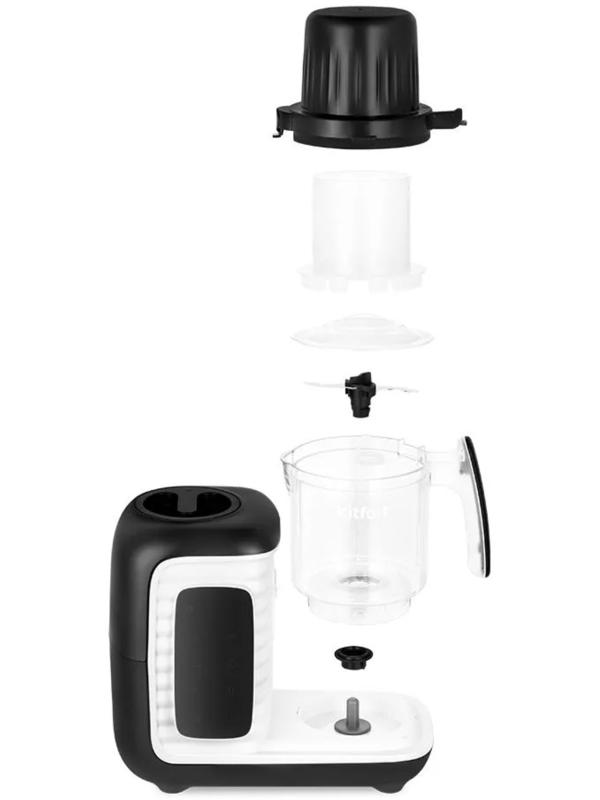 Блендер-пароварка Kitfort KT-2323, стационарный, 430 Вт, 0.45/0.3/0.2 л, чёрно-белый