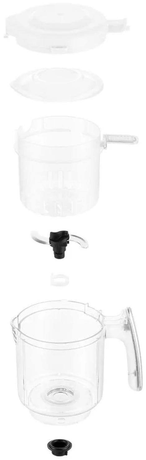 Блендер-пароварка Kitfort КТ-2322-1, стационарный, 300 Вт, 0.45/0.3/0.2 л, серо-белый