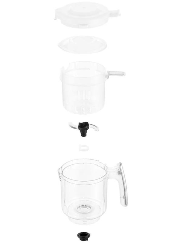 Блендер-пароварка Kitfort КТ-2322-1, стационарный, 300 Вт, 0.45/0.3/0.2 л, серо-белый