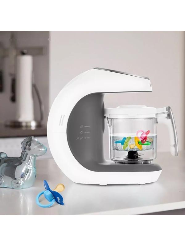 Блендер-пароварка Kitfort КТ-2322-1, стационарный, 300 Вт, 0.45/0.3/0.2 л, серо-белый