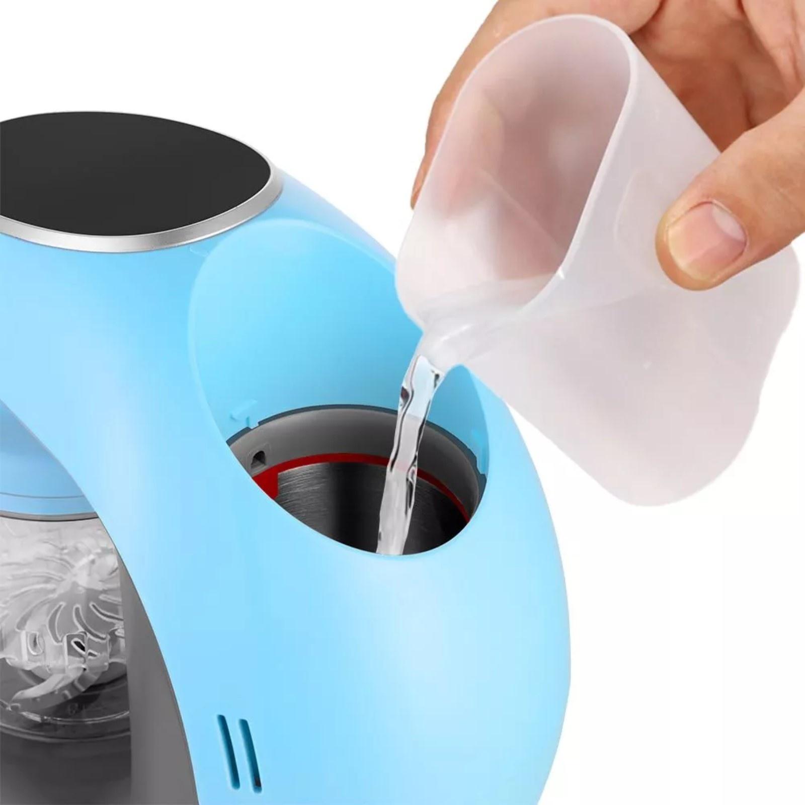 Блендер-пароварка Kitfort КТ-2322-2, стационарный, 300 Вт, 0.45/0.3/0.2 л, серо-голубой