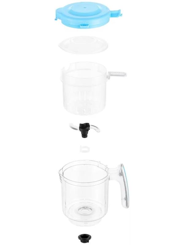 Блендер-пароварка Kitfort КТ-2322-2, стационарный, 300 Вт, 0.45/0.3/0.2 л, серо-голубой