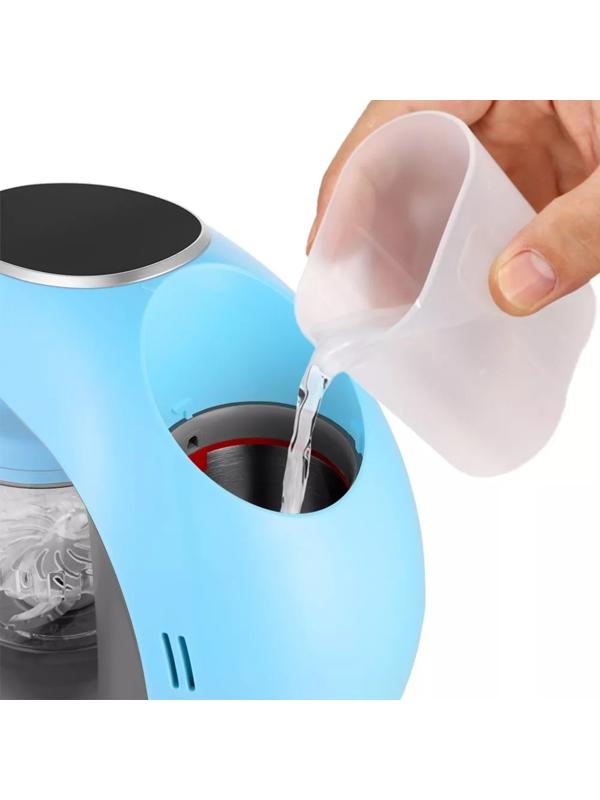 Блендер-пароварка Kitfort КТ-2322-2, стационарный, 300 Вт, 0.45/0.3/0.2 л, серо-голубой