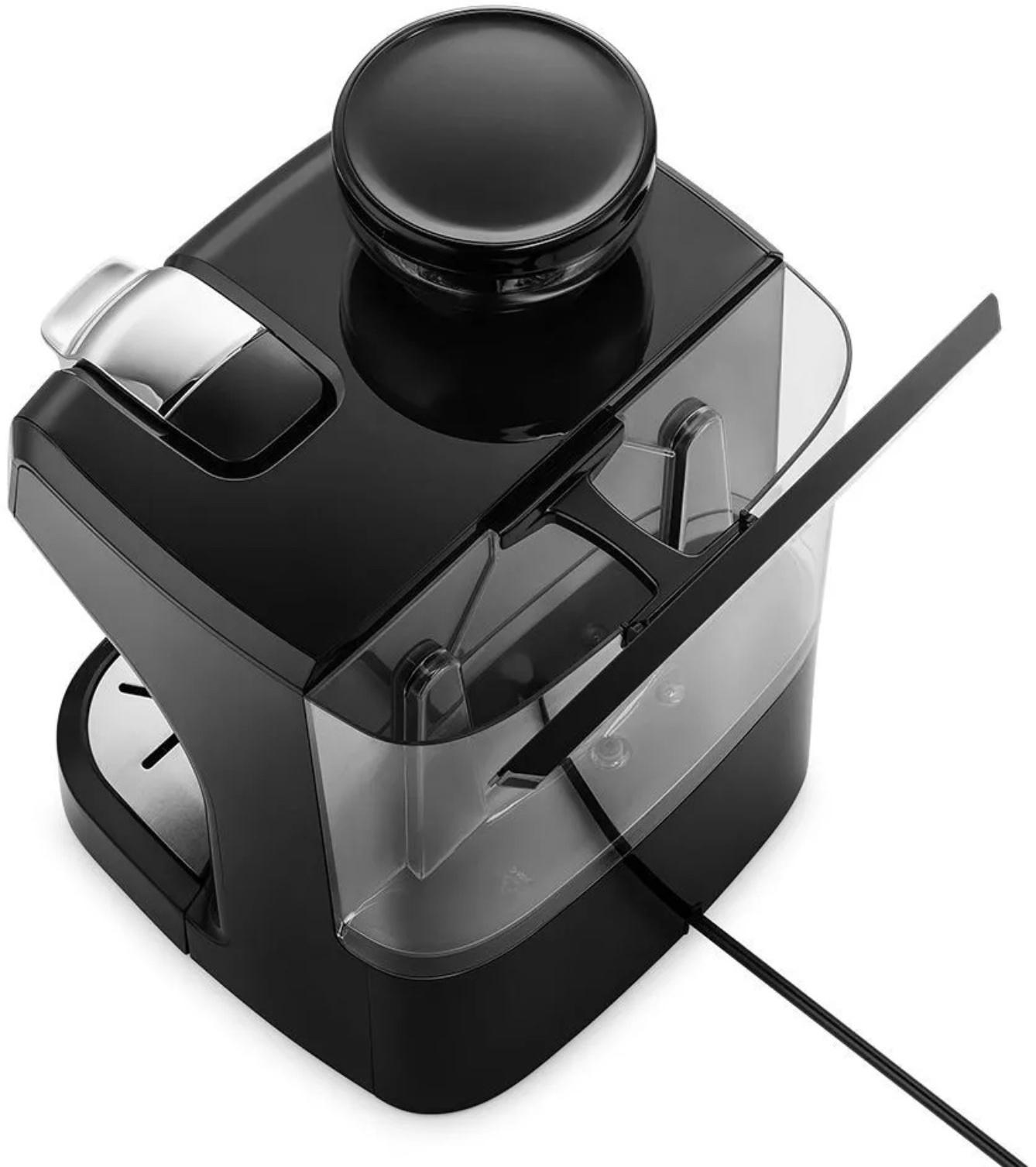 Кофемашина Kitfort КТ-7107, рожковая/капельная, 1560 Вт, 2 л, чёрная