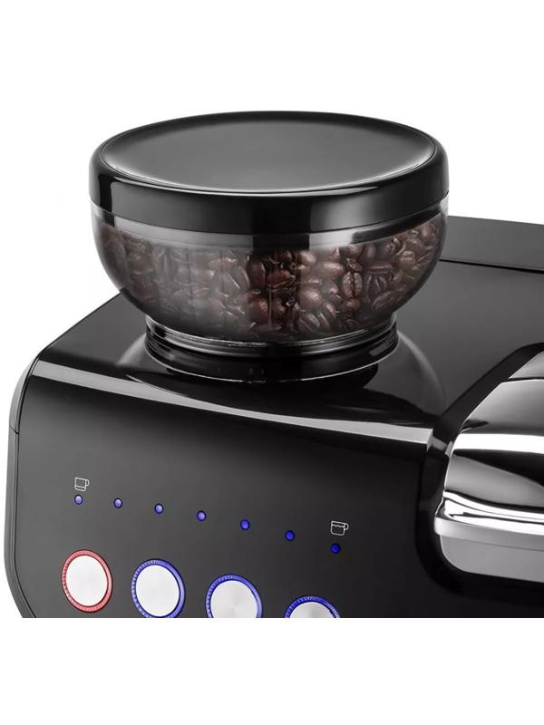 Кофемашина Kitfort КТ-7107, рожковая/капельная, 1560 Вт, 2 л, чёрная