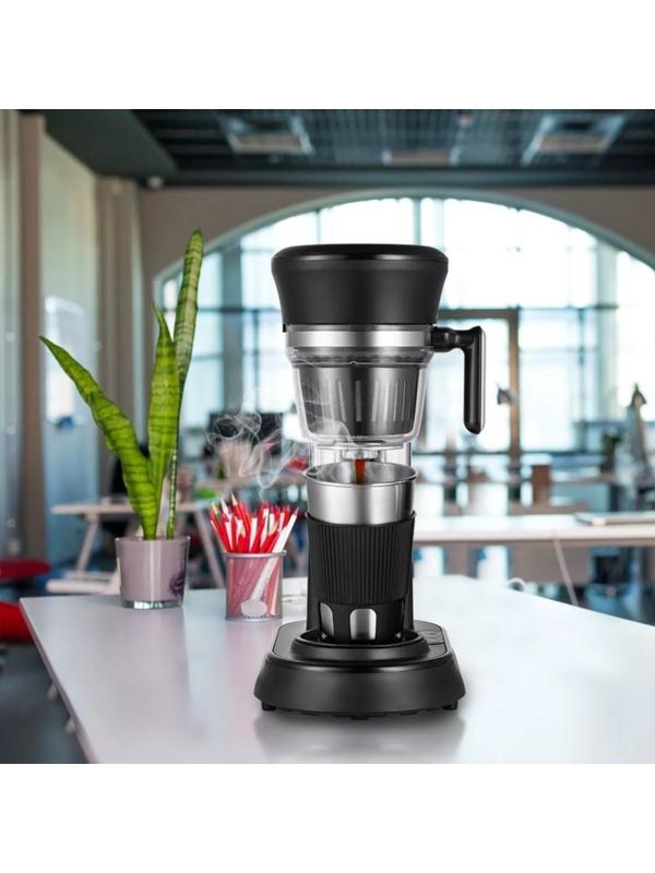 Кофемашина Kitfort КТ-7141, 600/120 Вт, 50 г, 0.45 л, чёрная