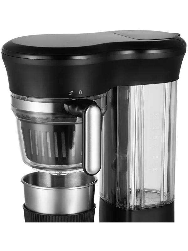 Кофемашина Kitfort КТ-7141, 600/120 Вт, 50 г, 0.45 л, чёрная