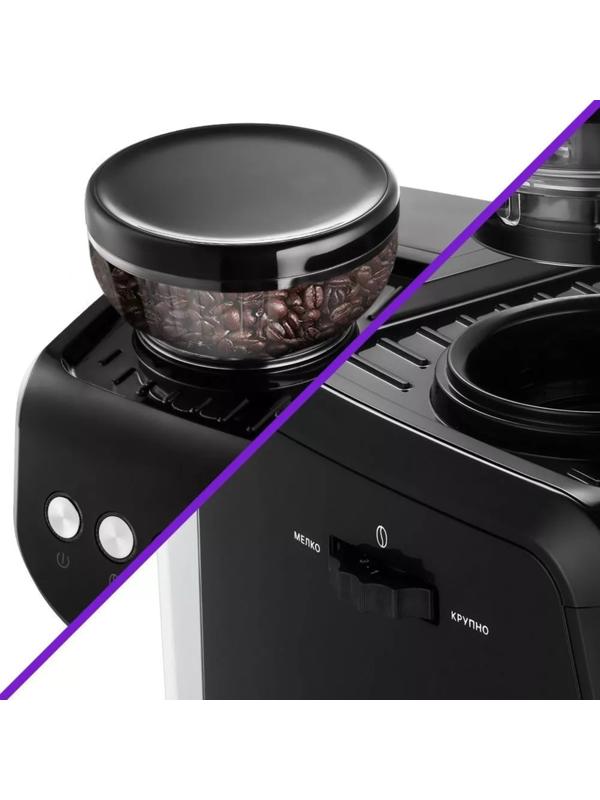 Кофемашина Kitfort КТ-7108, 1560 Вт, 2 л, чёрная