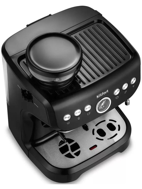 Кофемашина Kitfort КТ-7108, 1560 Вт, 2 л, чёрная