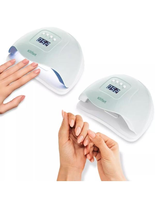 Лампа для гель-лака Kitfort КТ-3145, UV+LED, 36 диодов, 10/30/60/99 c, голубая