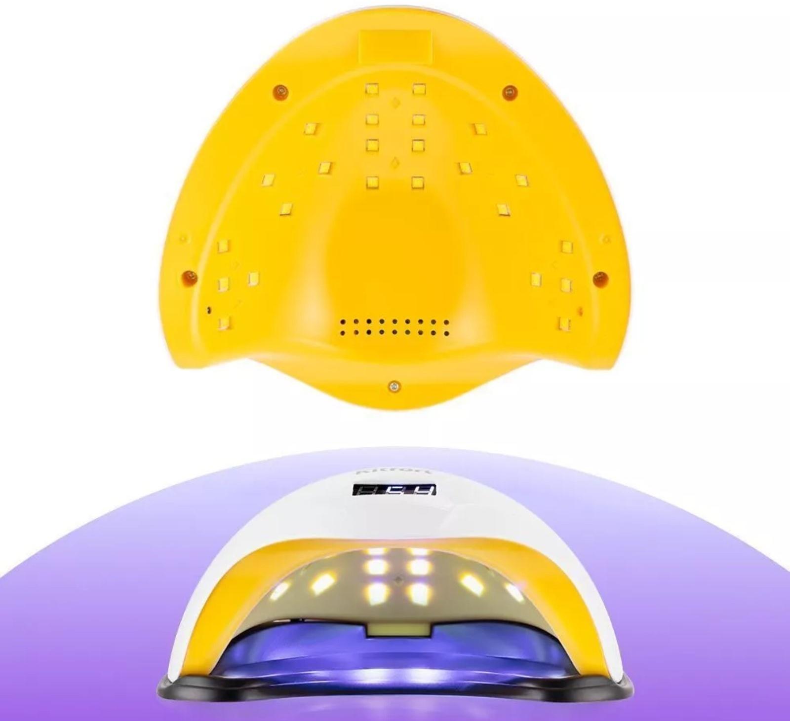 Лампа для гель-лака Kitfort КТ-3153, UV+LED, 24 диода, 10/30/60/99 c, бело-жёлтая