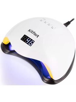 Лампа для гель-лака Kitfort КТ-3153, UV+LED, 24 диода, 10/30/60/99 c, бело-жёлтая