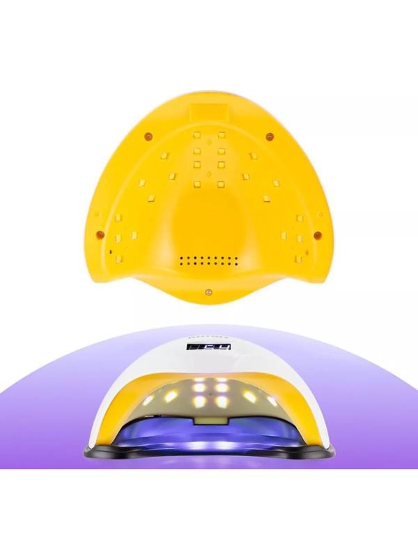 Лампа для гель-лака Kitfort КТ-3153, UV+LED, 24 диода, 10/30/60/99 c, бело-жёлтая