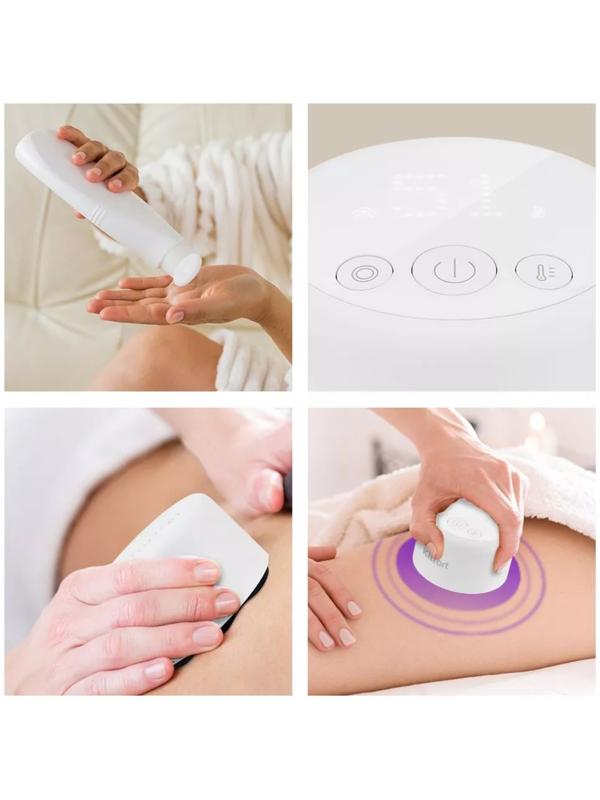 Массажер для тела Kitfort КТ-2962, вакуумный, 10 Вт, 6 режимов, работа от АКБ, белый