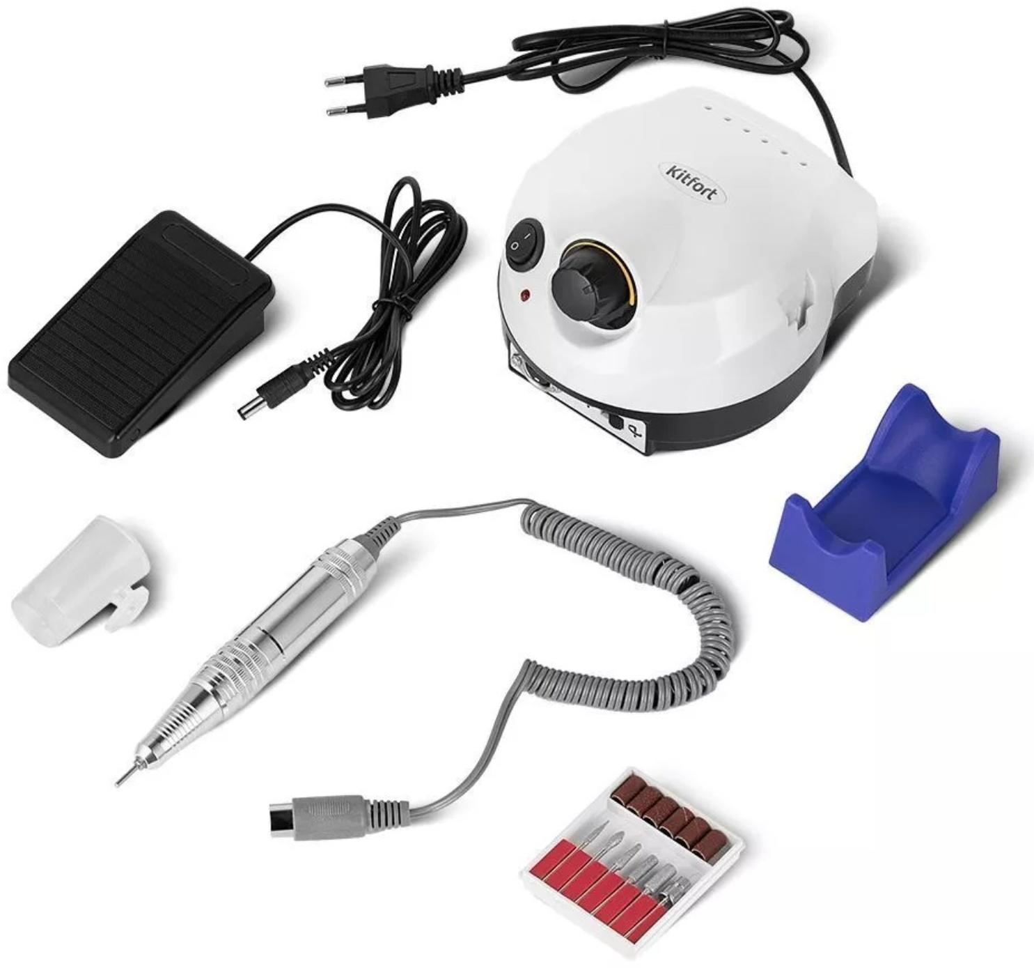 Машинка для маникюра Kitfort КТ-3146, 18 Вт, 30000 об/мин, белая