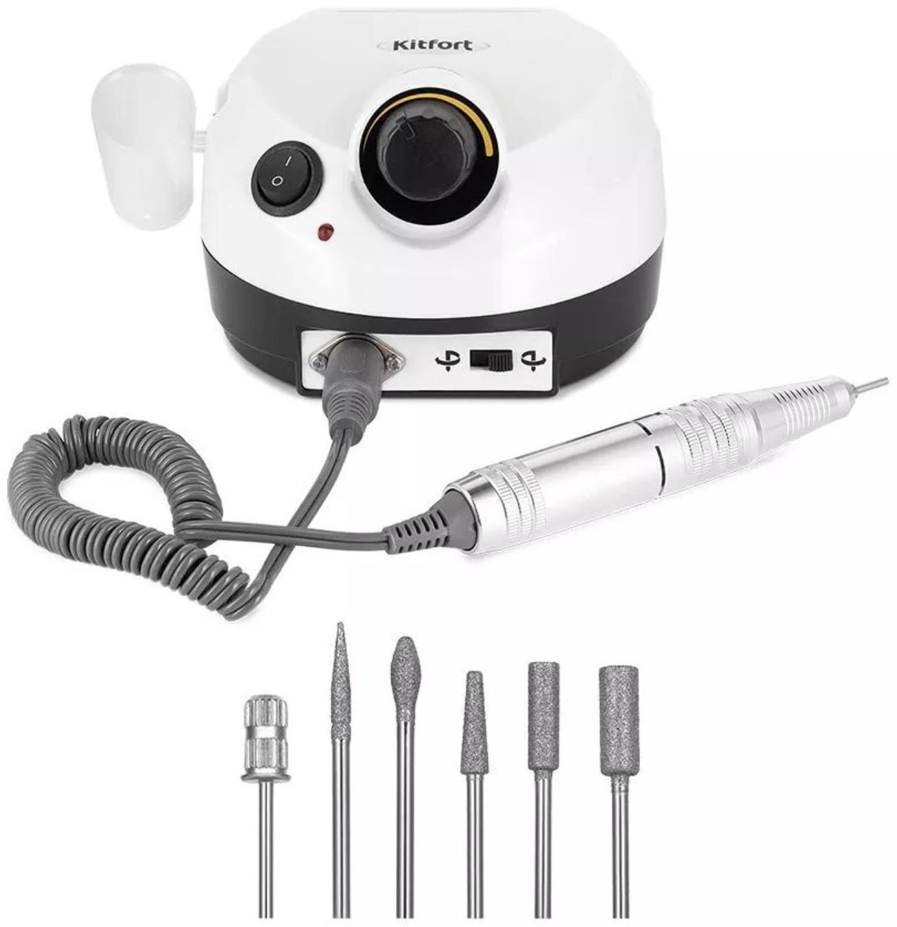 Машинка для маникюра Kitfort КТ-3146, 18 Вт, 30000 об/мин, белая