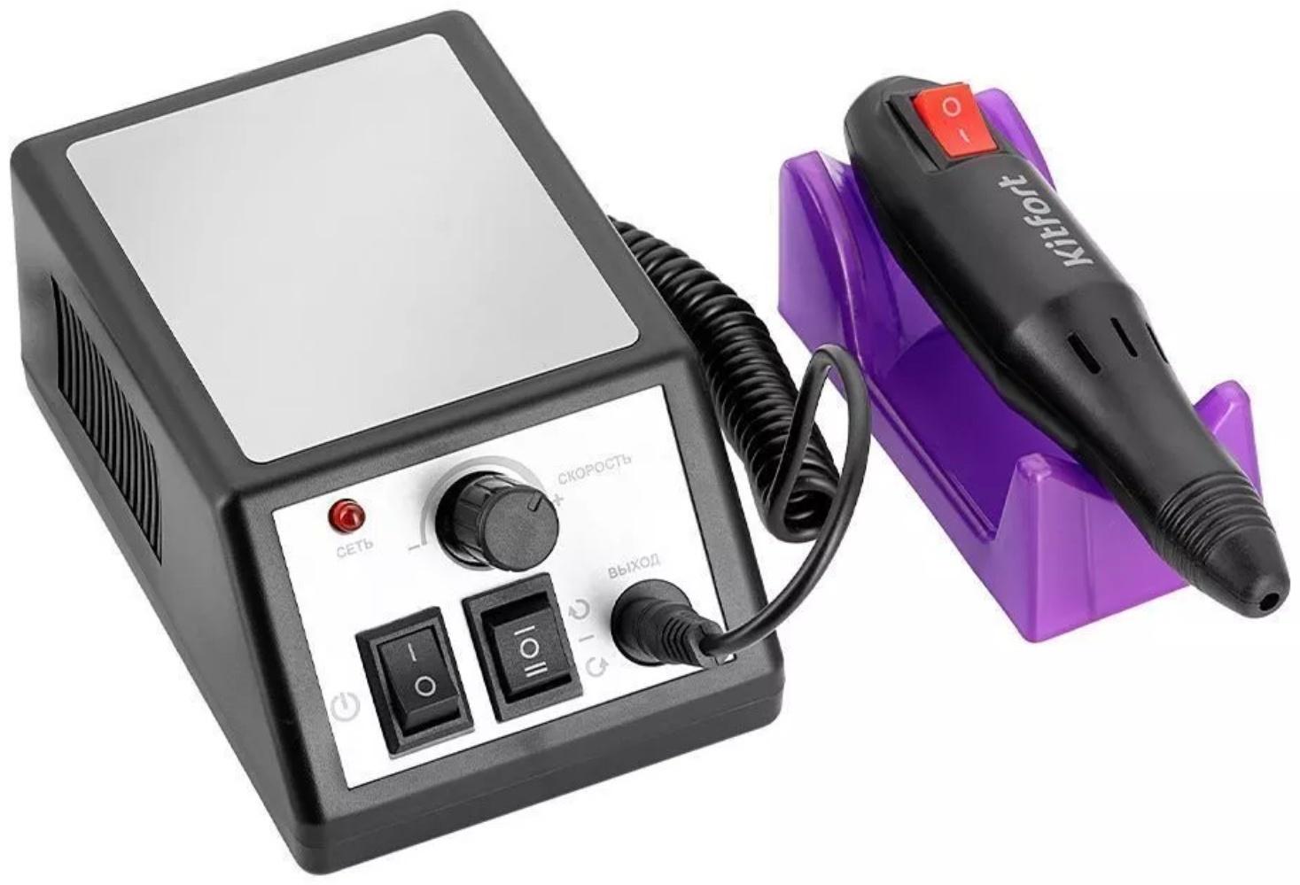 Машинка для маникюра Kitfort КТ-3147, 12 Вт, 20000 об/мин, чёрная