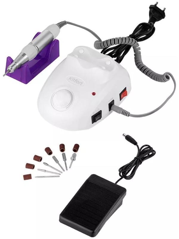 Машинка для маникюра Kitfort КТ-3154, 18 Вт, 30000 об/мин, белая