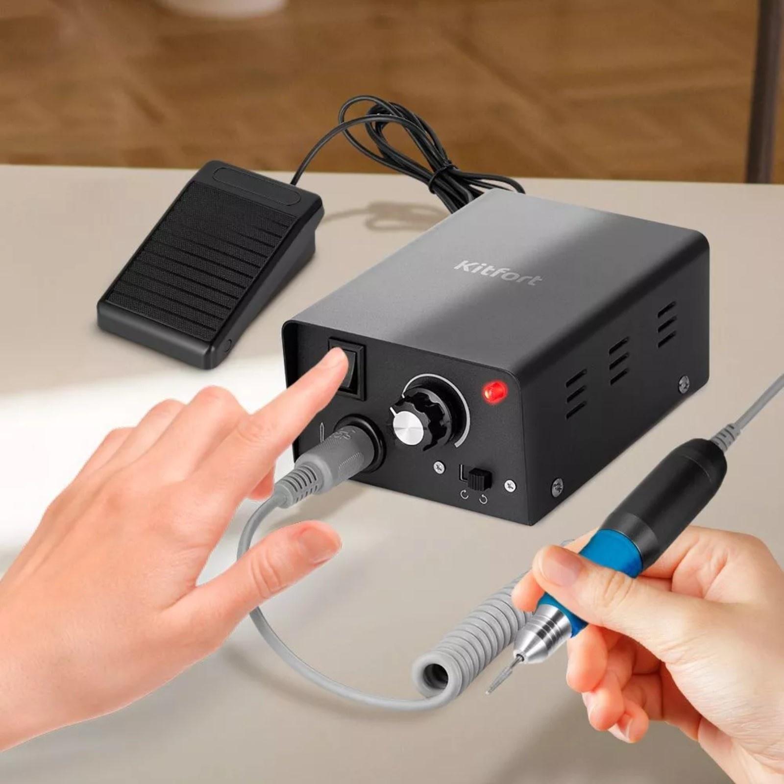 Машинка для маникюра Kitfort КТ-3155, 12 Вт, 25000 об/мин, чёрная