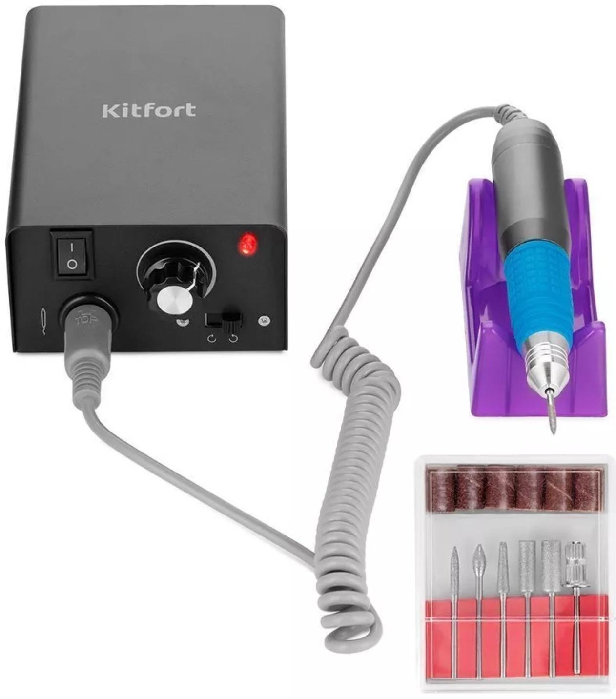 Машинка для маникюра Kitfort КТ-3155, 12 Вт, 25000 об/мин, чёрная