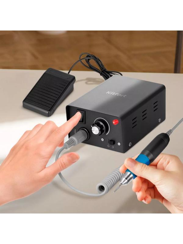 Машинка для маникюра Kitfort КТ-3155, 12 Вт, 25000 об/мин, чёрная