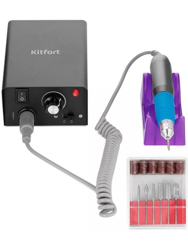 Машинка для маникюра Kitfort КТ-3155, 12 Вт, 25000 об/мин, чёрная