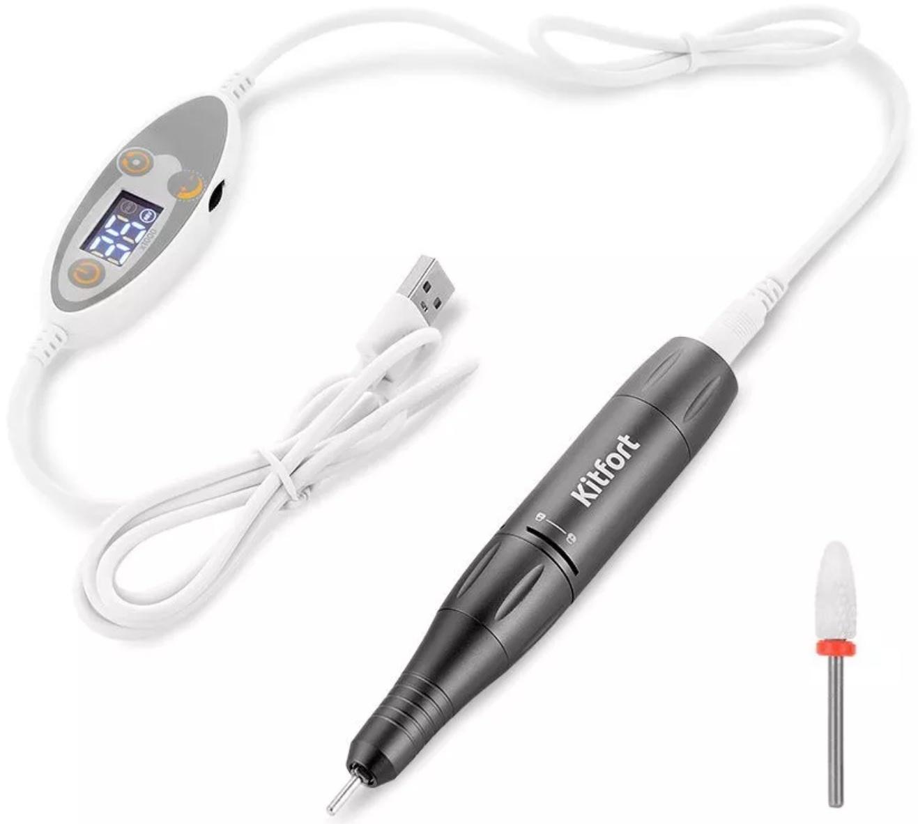 Машинка для педикюра и маникюра Kitfort КТ-3156, 25 Вт, 35000 об/мин, чёрная