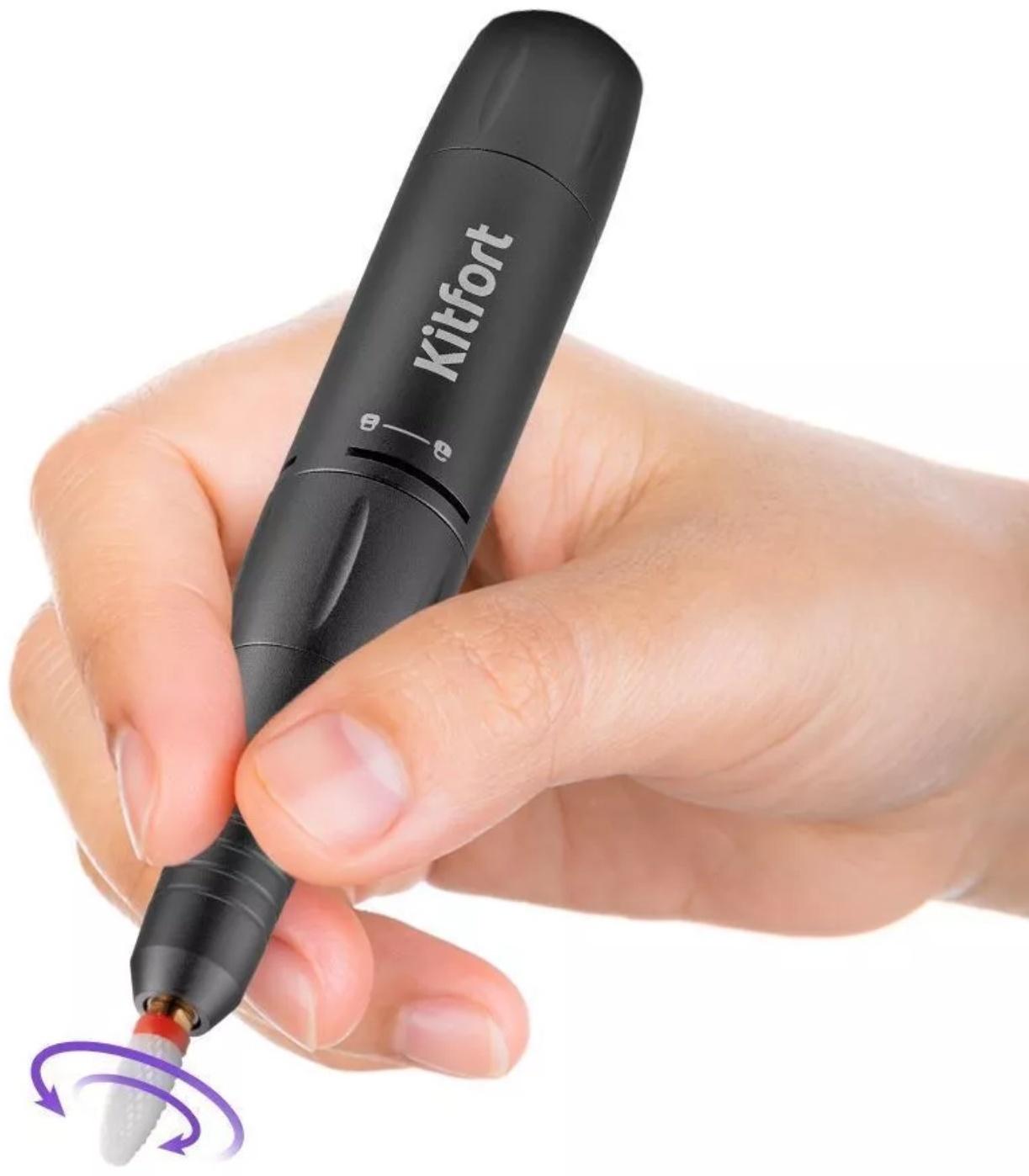 Машинка для педикюра и маникюра Kitfort КТ-3156, 25 Вт, 35000 об/мин, чёрная