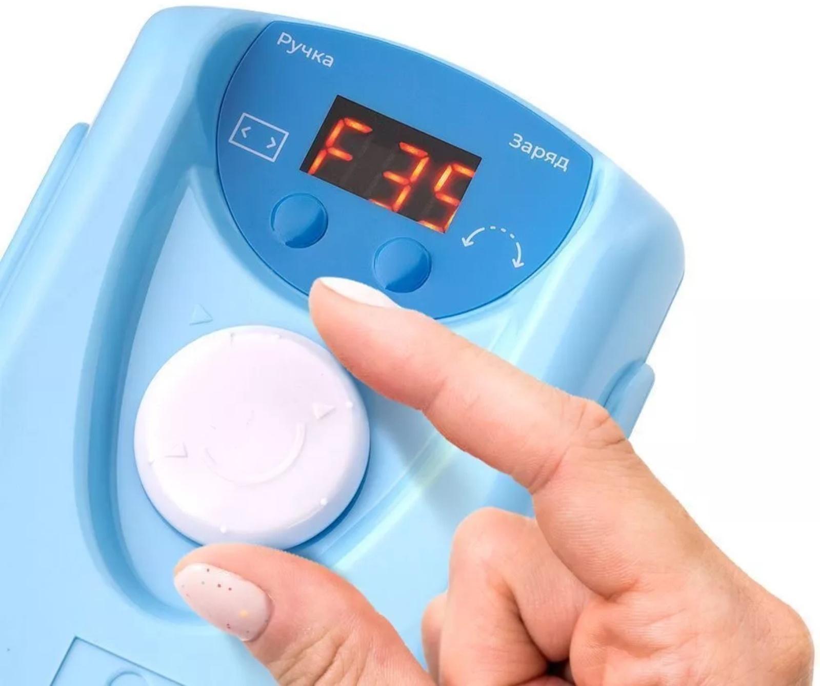 Машинка для педикюра и маникюра Kitfort КТ-3157-1, 20 Вт, 30000 об/мин, голубая