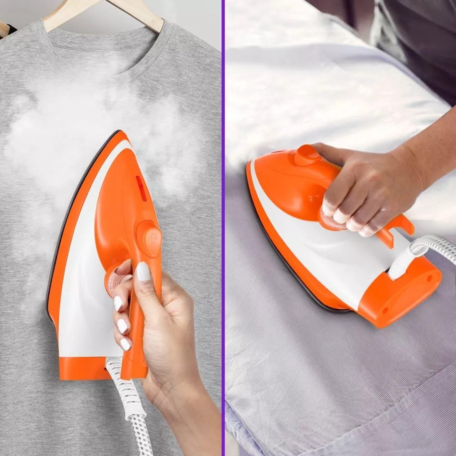 Отпариватель Kitfort КТ-9135-2, напольный, 2000 Вт, 1200 мл, 35 г/мин, утюжок,бело-оранжевый 1042265