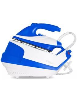 Отпариватель Kitfort КТ-9135-3, напольный, 2000 Вт, 1200 мл, 35 г/мин,утюжок, бело-синий
