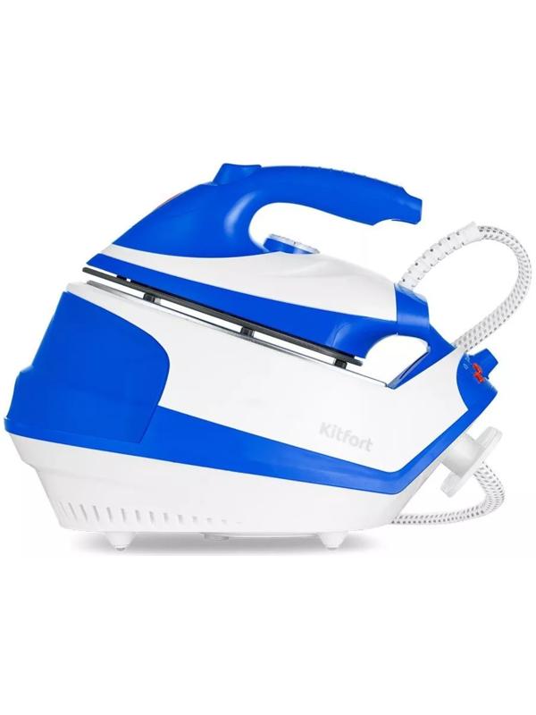 Отпариватель Kitfort КТ-9135-3, напольный, 2000 Вт, 1200 мл, 35 г/мин,утюжок, бело-синий