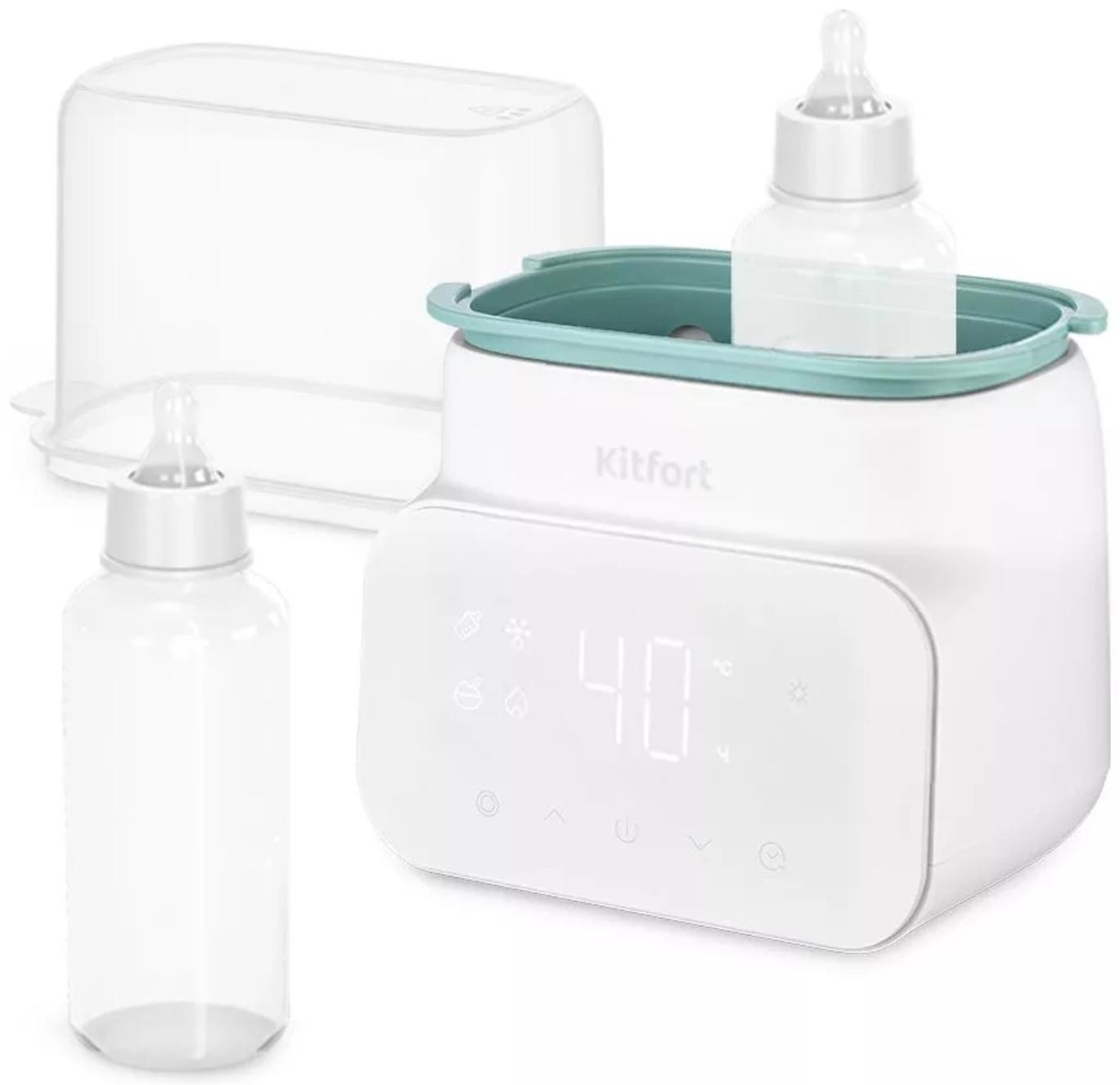 Подогреватель-стерилизатор бутылочек Kitfort КТ-2321, 500 Вт, бело-зелёный