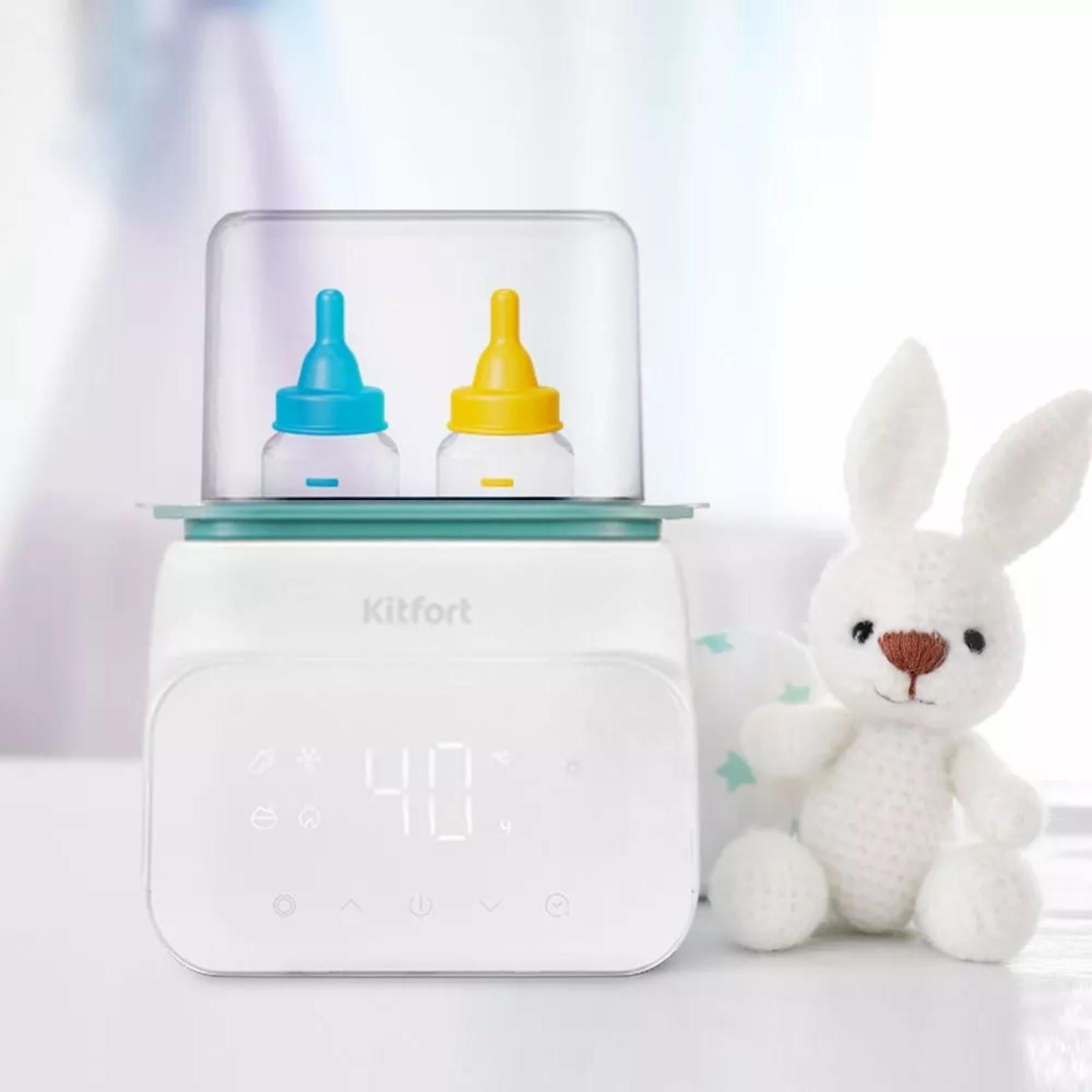 Подогреватель-стерилизатор бутылочек Kitfort КТ-2321, 500 Вт, бело-зелёный