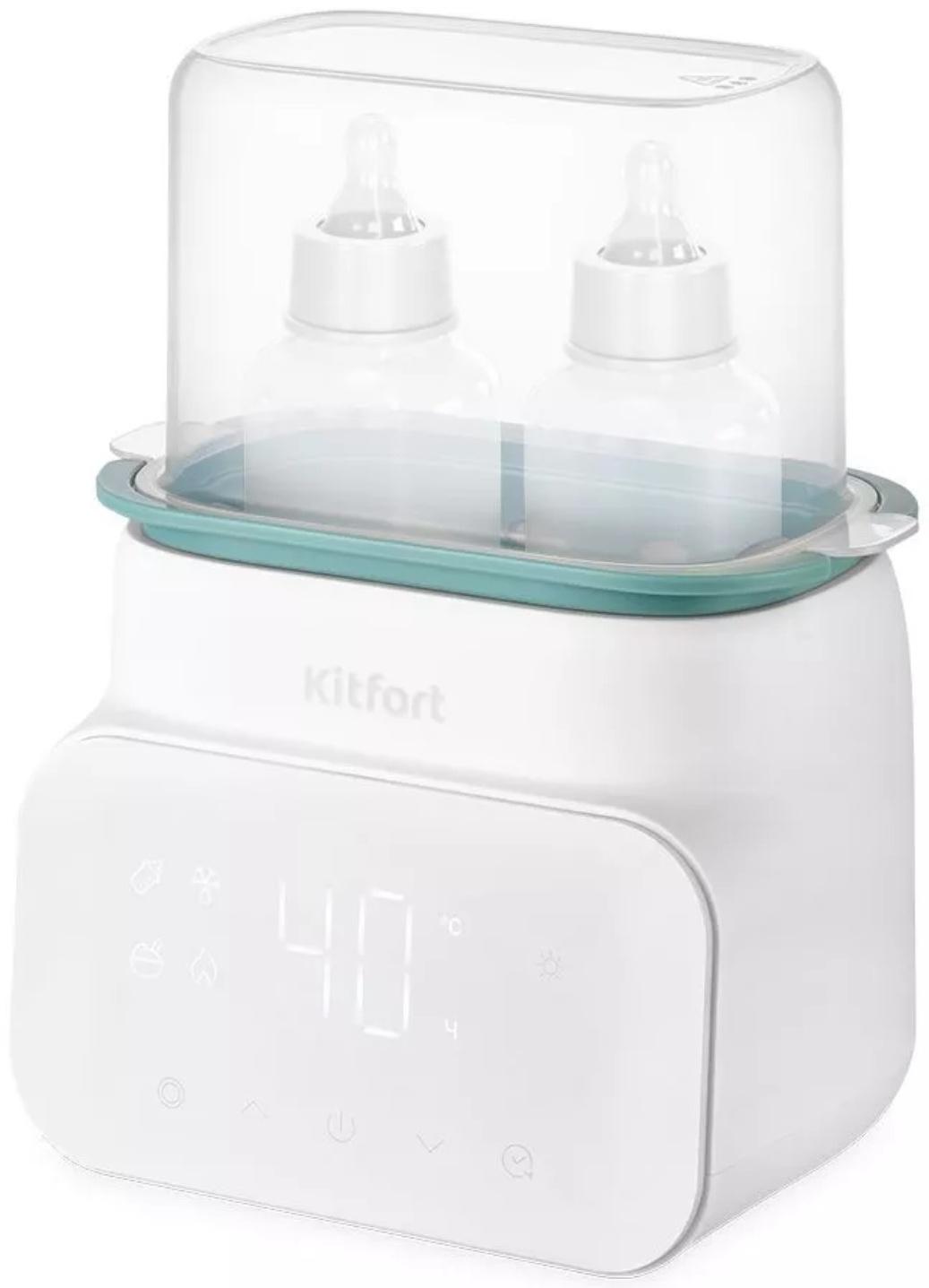 Подогреватель-стерилизатор бутылочек Kitfort КТ-2321, 500 Вт, бело-зелёный