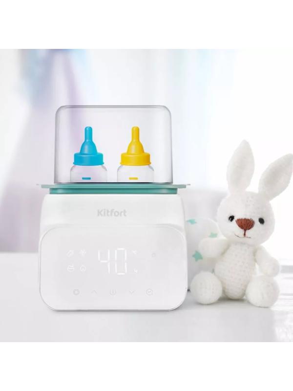 Подогреватель-стерилизатор бутылочек Kitfort КТ-2321, 500 Вт, бело-зелёный