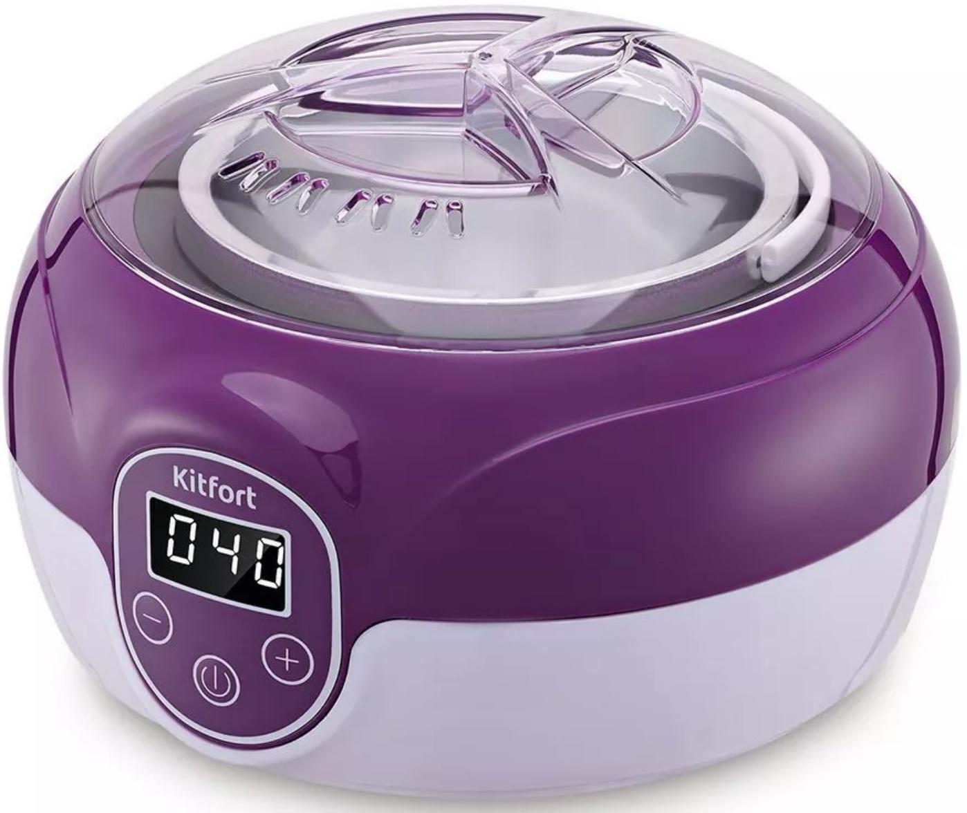 Воскоплав Kitfort КТ-3149-2, баночный, 100 Вт, 500 мл, фиолетовый